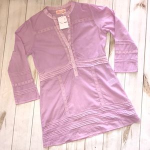 Muchacha Lavender Embroidered Beach Coverup /Tunic
